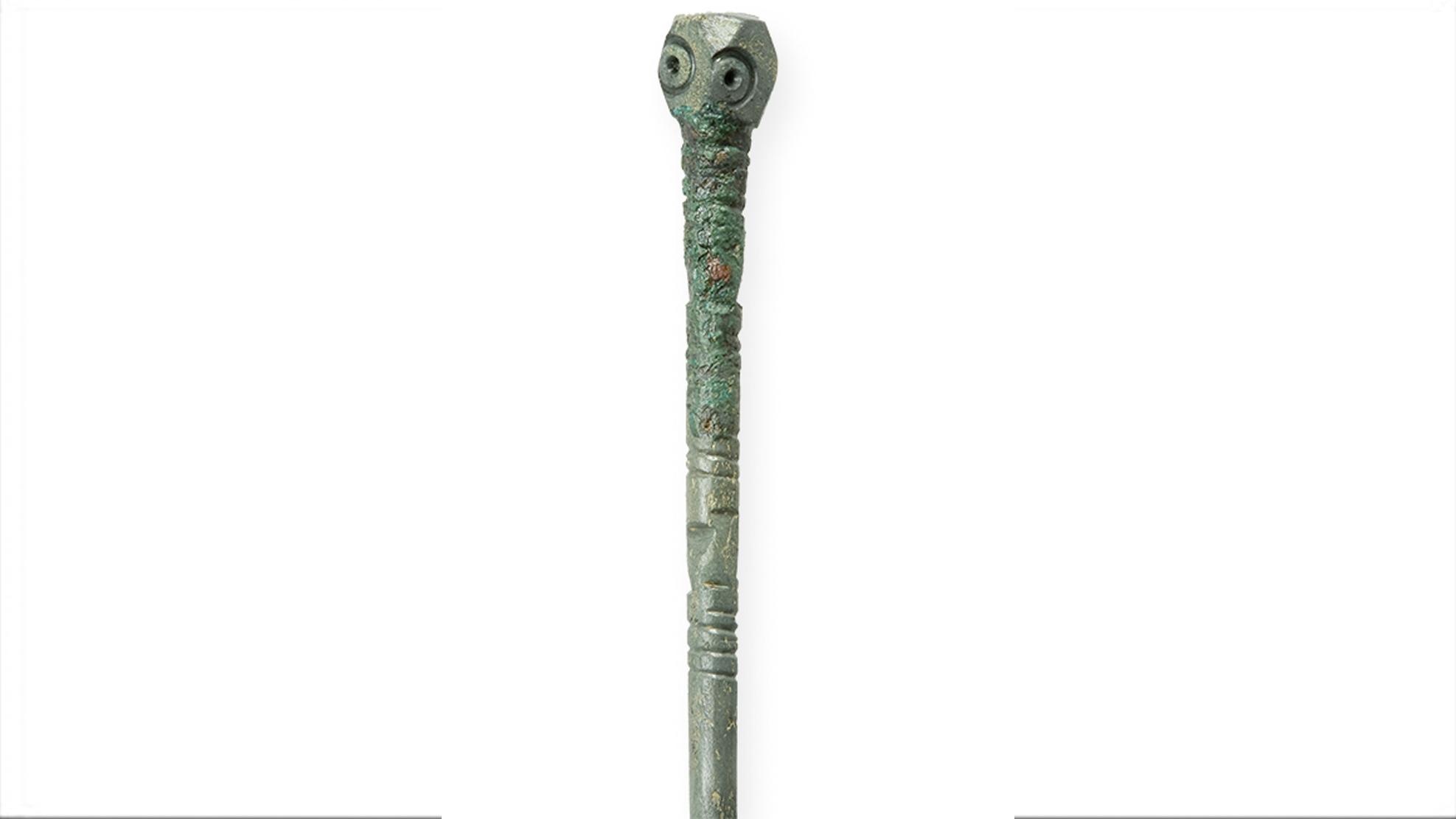 Bronzene Nadel aus dem 6./7. Jahrhundert, die in Dietikon gefunden worden war