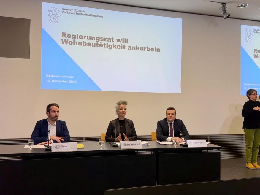 Medienkonferenz mit RR Carmen Walker-Späh, Luc Zobrist und Jörg Schläpfer