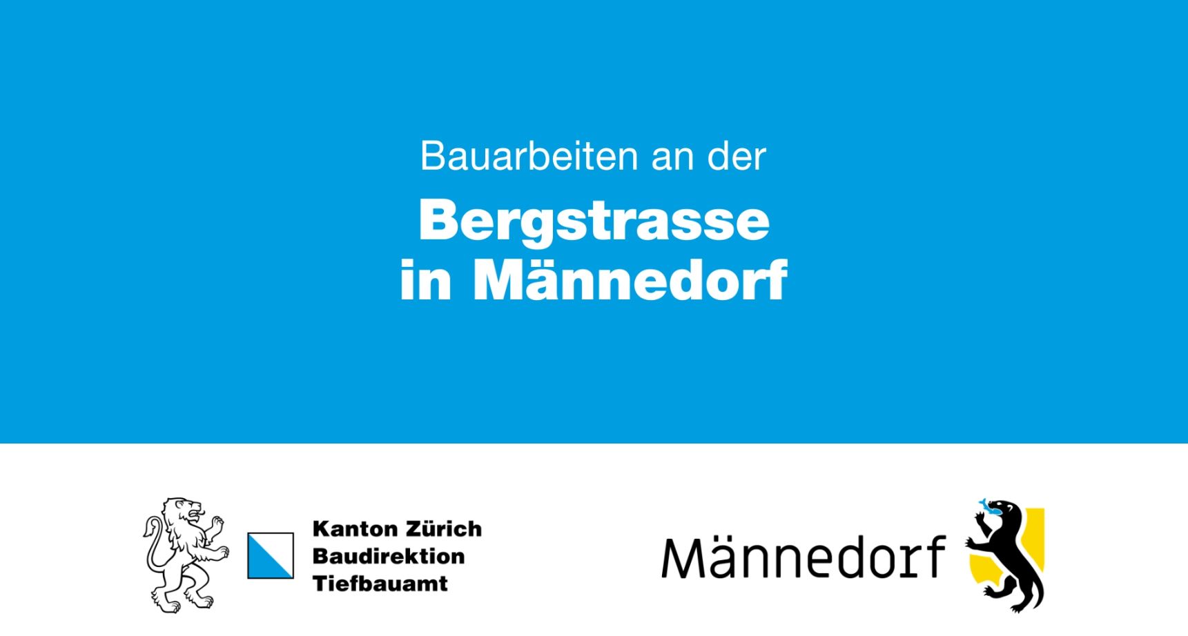 Standbild mit Schrift zum Erklärvideo der Sanierung der Bergstrasse in Männedorf.
