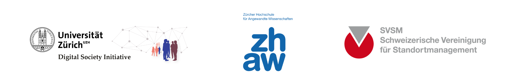 Universität Zürich, Digital Society Initiative; ZHAW, Schweizerische Vereinigung für Standortmanagement